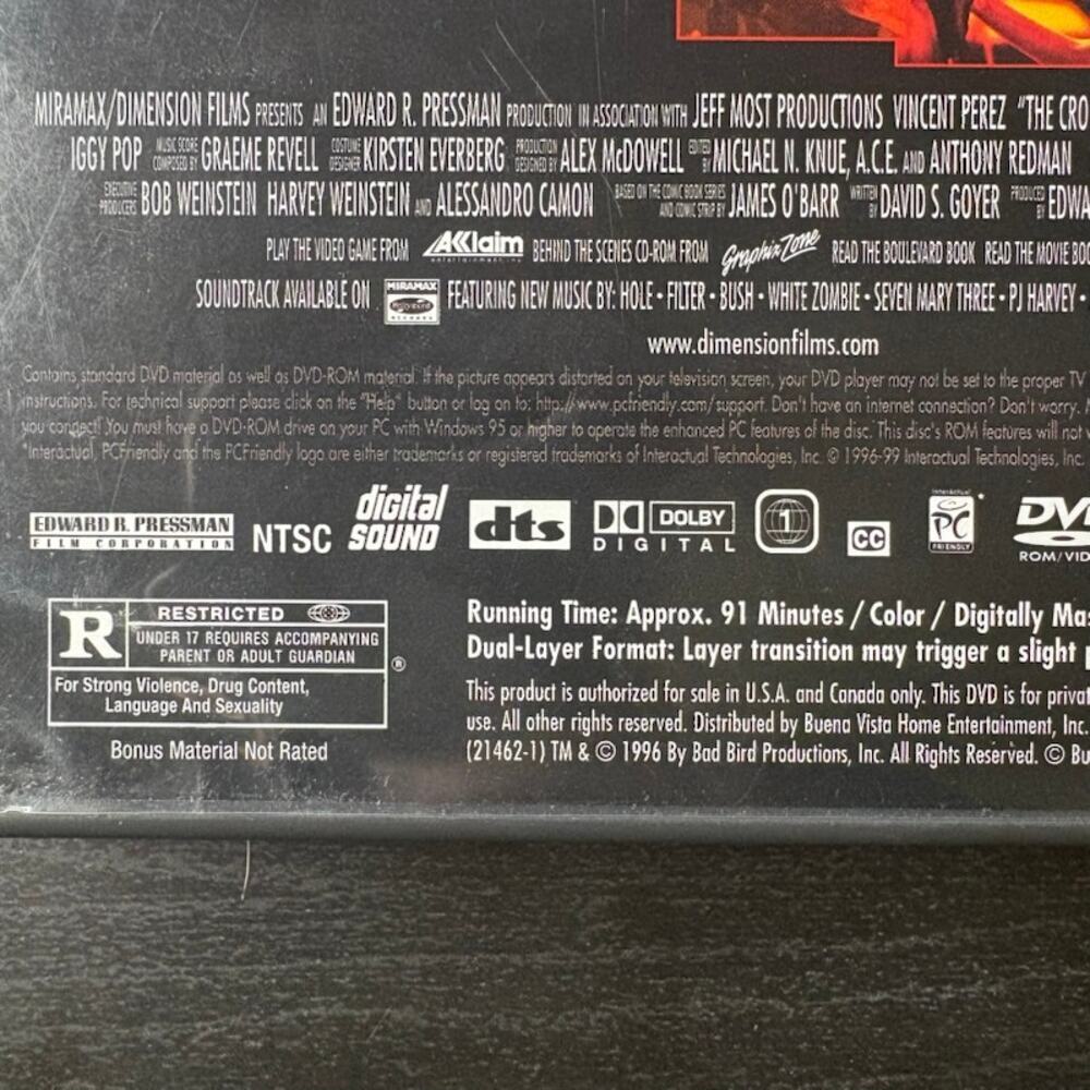 Lot of 3 The Crow DVD - The Crow, City of Angels, Salvation - Picture 7 of 13